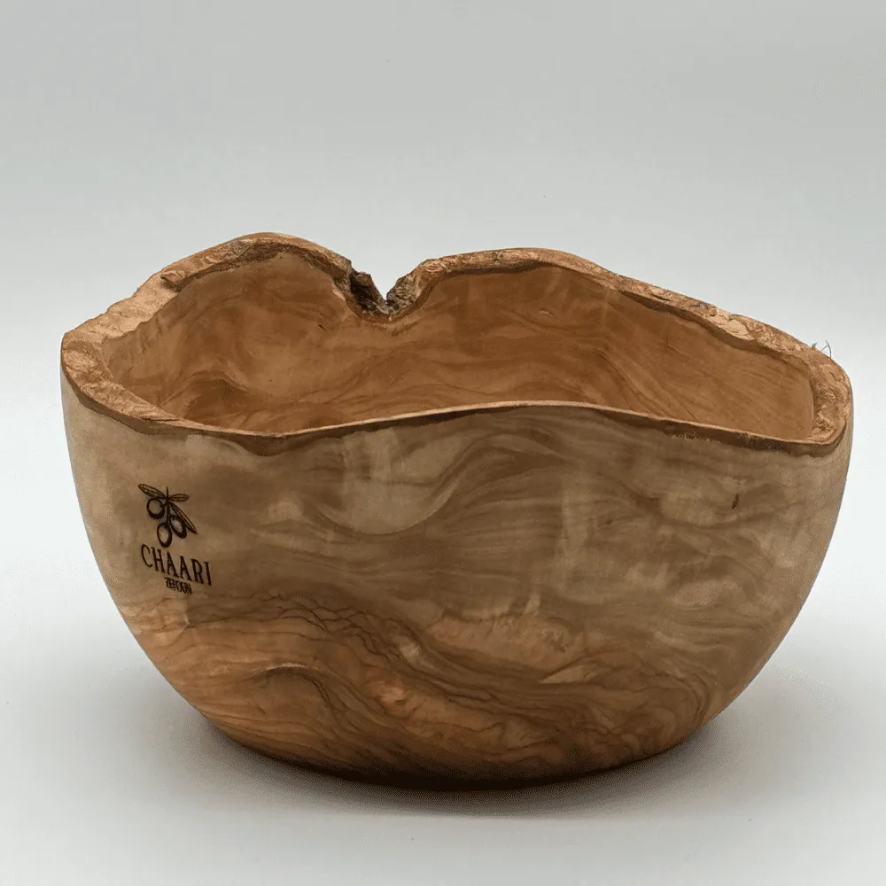 Salatschale aus Olivenholz - Naturform