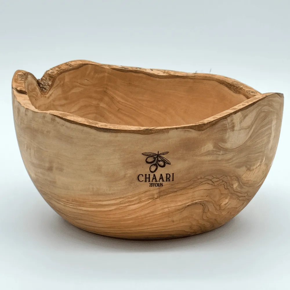 Salatschale aus Olivenholz - Naturform