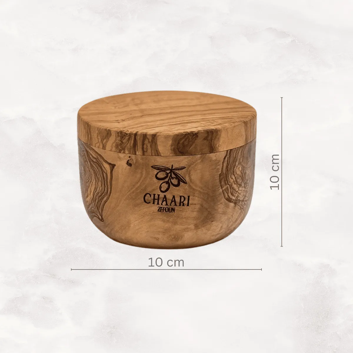 Olivenholz-Gewürzdose mit Magnetverschluss - 200 ml