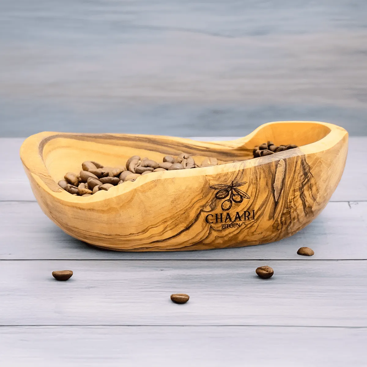 Kleine Olivenholz-Snackschale, 14-16 cm