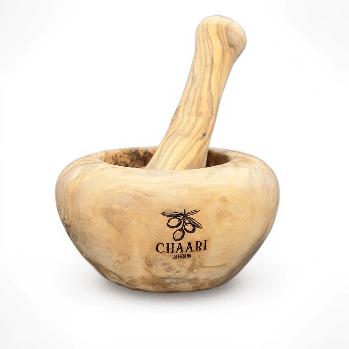 Mörser und Stößel aus Olivenholz - Handgefertigt | 12cm & 14cm