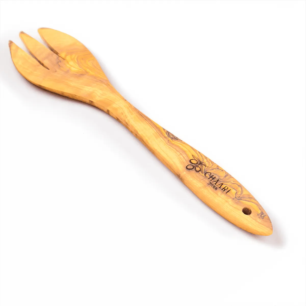 Salatbesteck aus Olivenholz - 30 cm