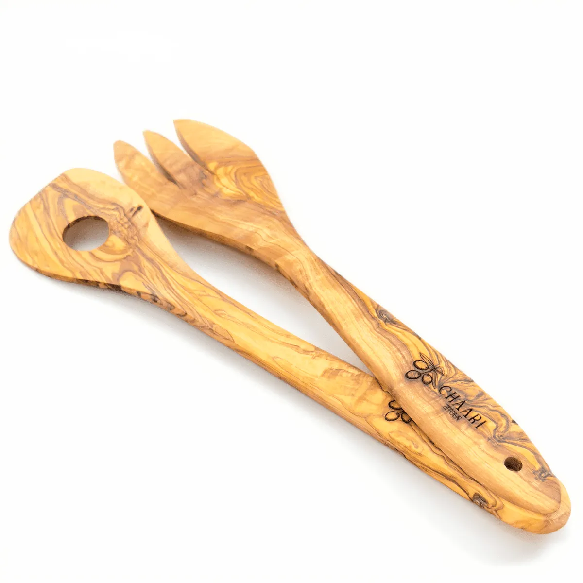 Salatbesteck Set aus Olivenholz - 30 cm