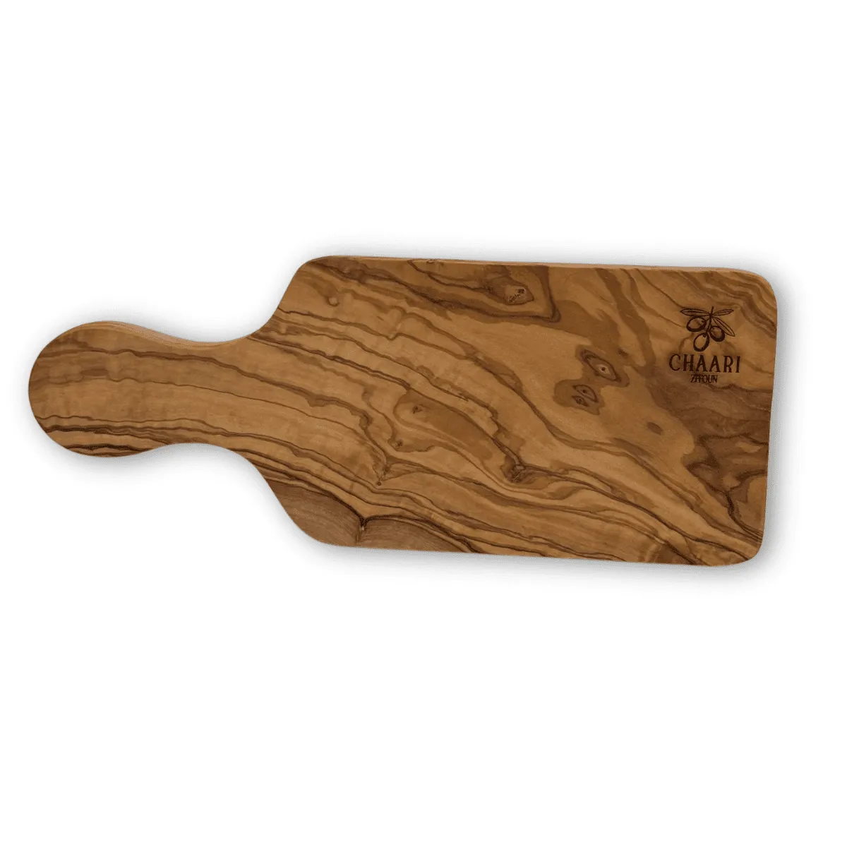 Käsebrett / Servierbrett mit Griff aus Olivenholz