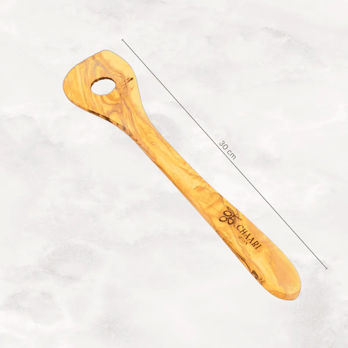 Salatbesteck aus Olivenholz - 30 cm