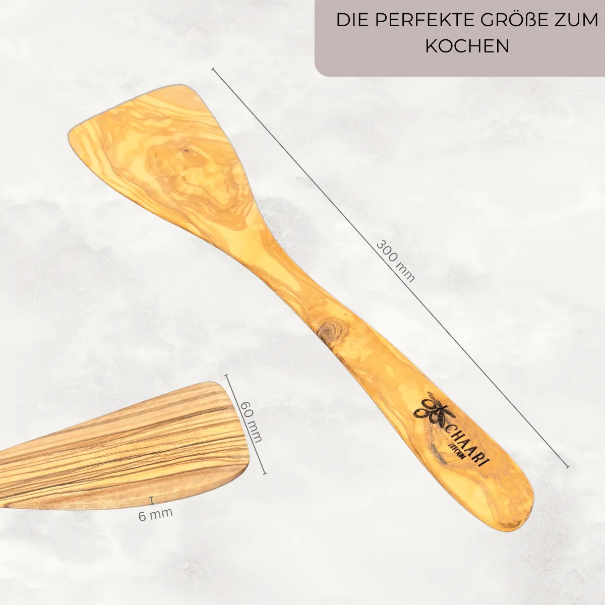 Pfannenwender aus Olivenholz - 30 cm